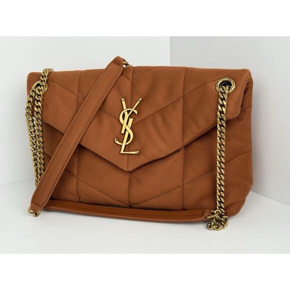 Saint Laurent Loulou Small Shoulder Bag in Celosia Orange Quilted Fabric (2024) - Picture 1 of 16